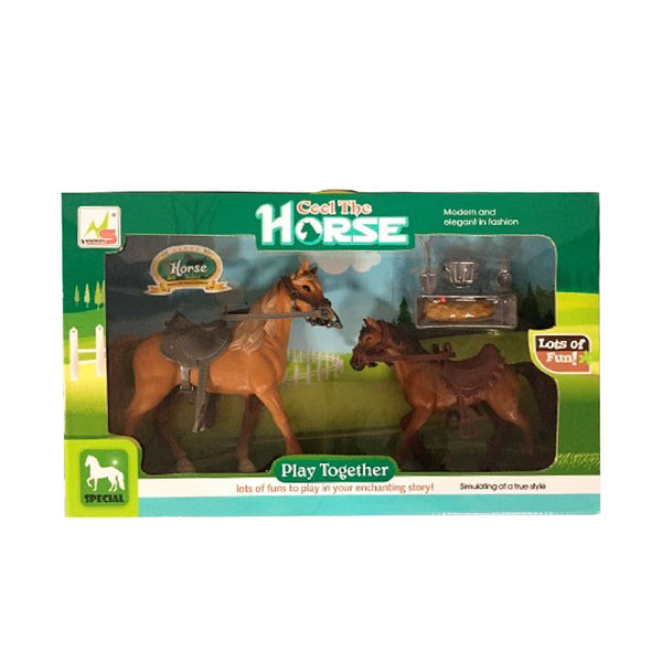 Paard met Veulen en Accessoires