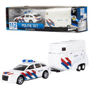 City 112 Politieauto + Paardentrailer 1:43 + Licht/Geluid