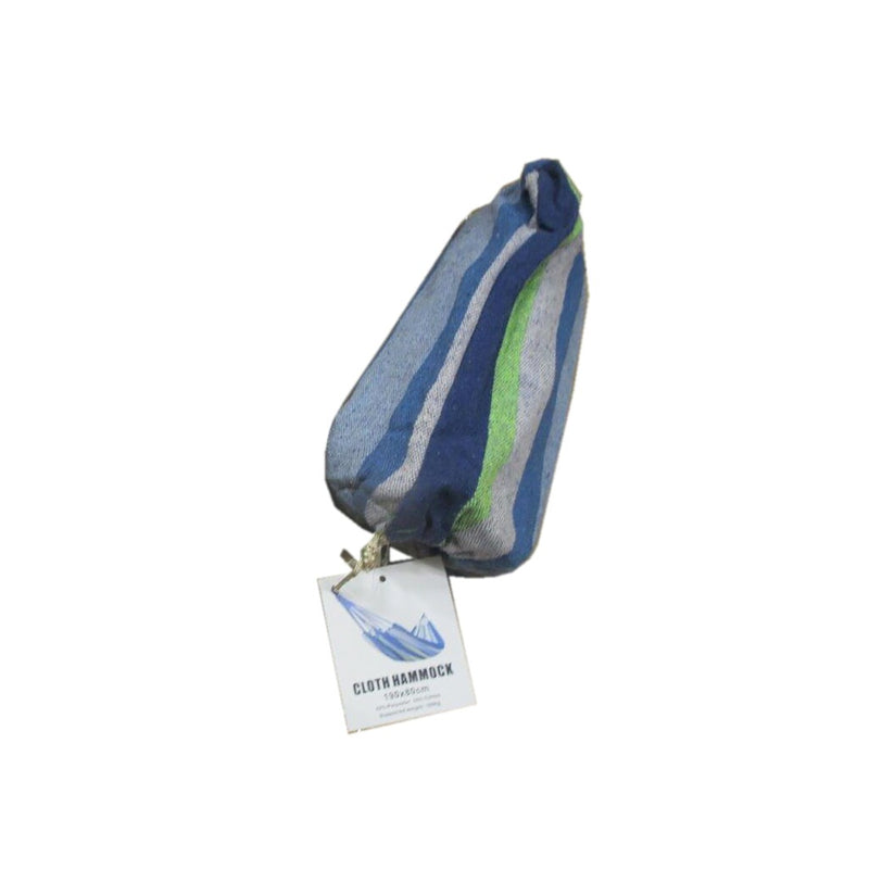 Hangmat Hammock Blauw/Groen 190x80 cm in Draagzak
