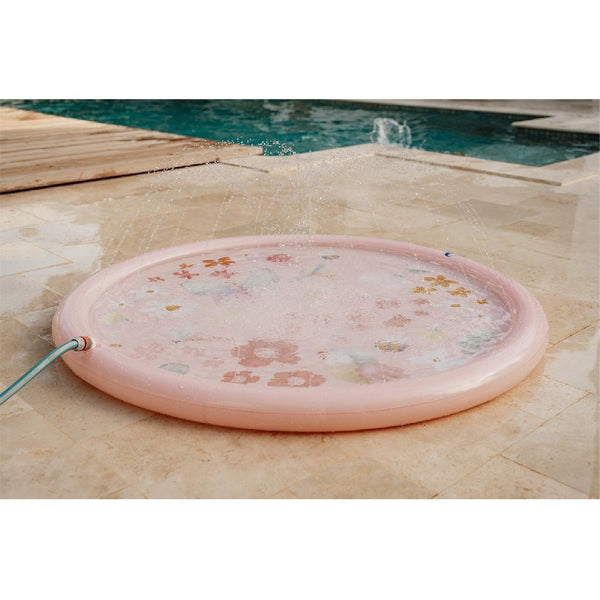 Little Dutch Sprinkler Mat Flowers and Butterflies 150 cm Roze