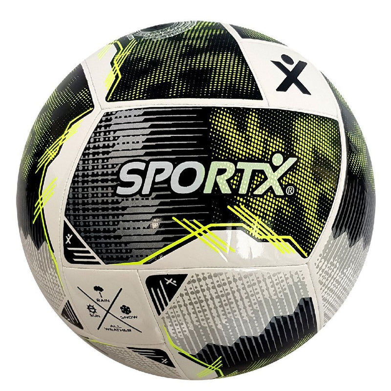 SportX Voetbal Maat 5 430 gr Wit/Zwart/Groen