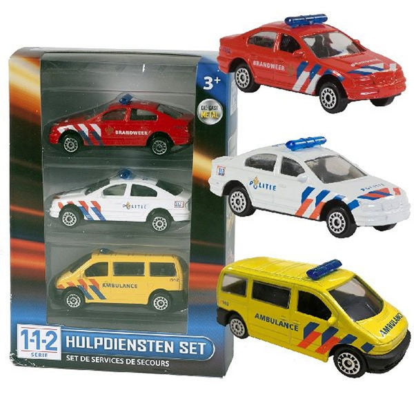 112 Hulpdiensten Set 3-delig