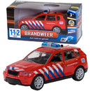 112 Brandweerauto + Licht + Geluid 12cm 1:43