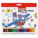 Bruynzeel 20 super point felt tips 60124