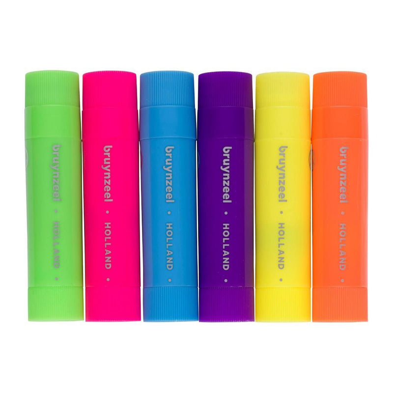 Bruynzeel Kids Plakkaatverf sticks set Neon 6 kleuren