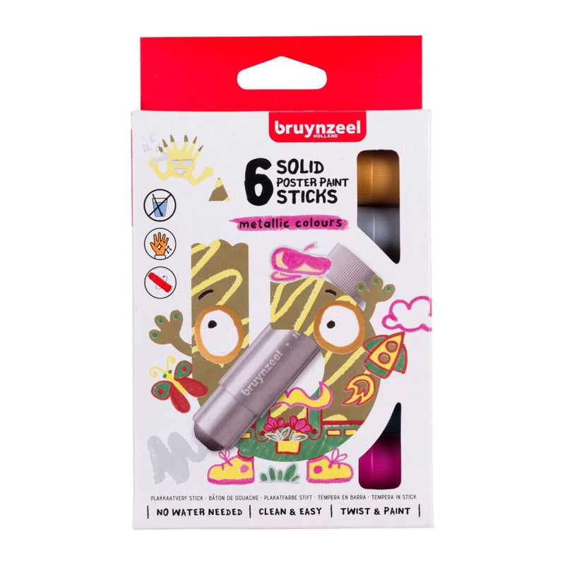 Bruynzeel Plakkaatverf Sticks Metallic, 6st.