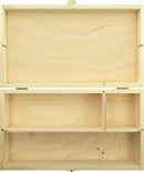 Kangaro K-0035D820 Tekendoos 3-vaks Ongelakt,formaat 25x14x6,5cm