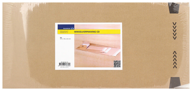 Raadhuis RD-351163-10 Wikkelverpakking CD 147x125x55mm Bruin 10 Stuks