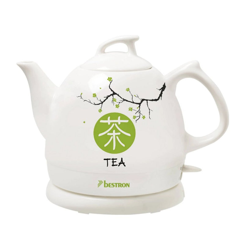 Bestron DTP800A Asia Lounge Keramische Waterkoker 0.8L 1800 Watt Wit/Groen