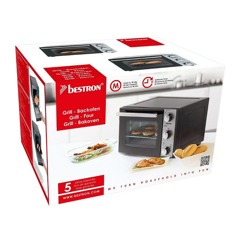 Bestron AOV20 Grill-Bakoven 1300W RVS/Zwart
