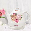 Bestron DTP800RO Roses Keramische Waterkoker 0.8L 1800 Watt Wit/Roze