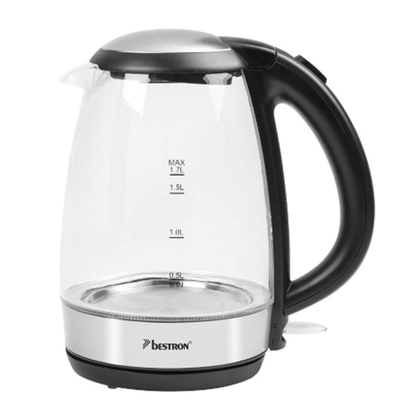 Bestron AWK780G Waterkoker 1.7L 2200W Glas/Zwart