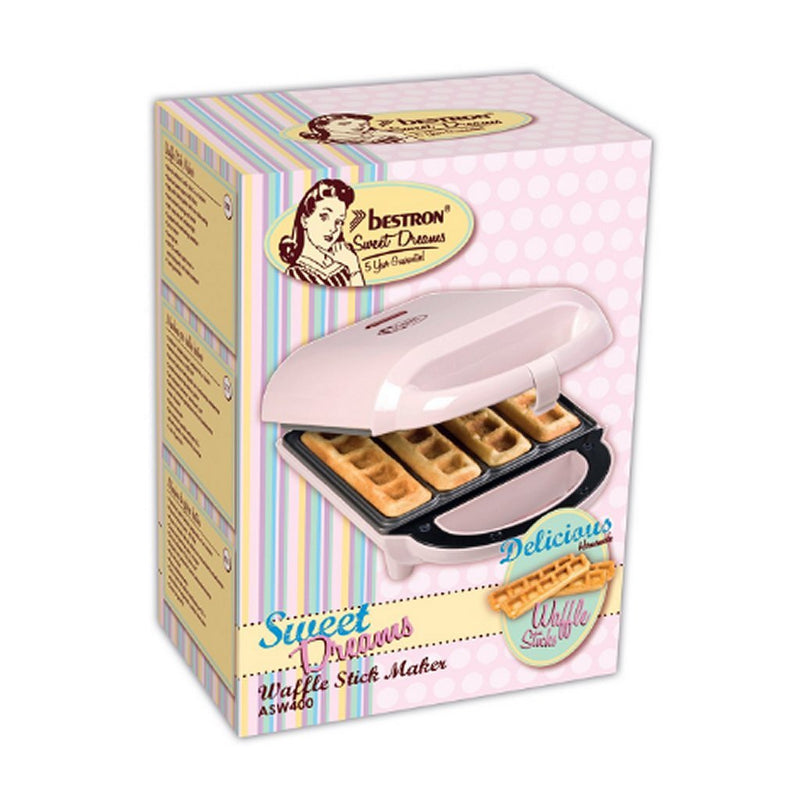 Bestron ASW400 Wafelstick Maker Roze
