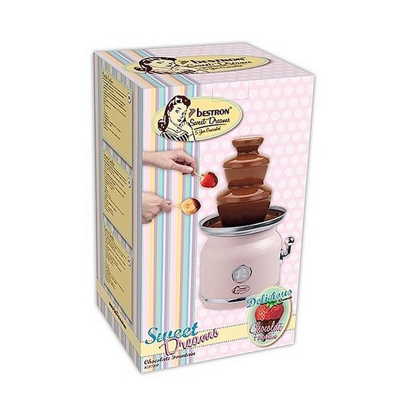 Bestron ACF700P Chocolade Fontein Roze/Chroom