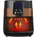 Bestron AAF7003DCO PrepAir Digitale Heteluchtfriteuse 4L 1300W Zwart/Koper