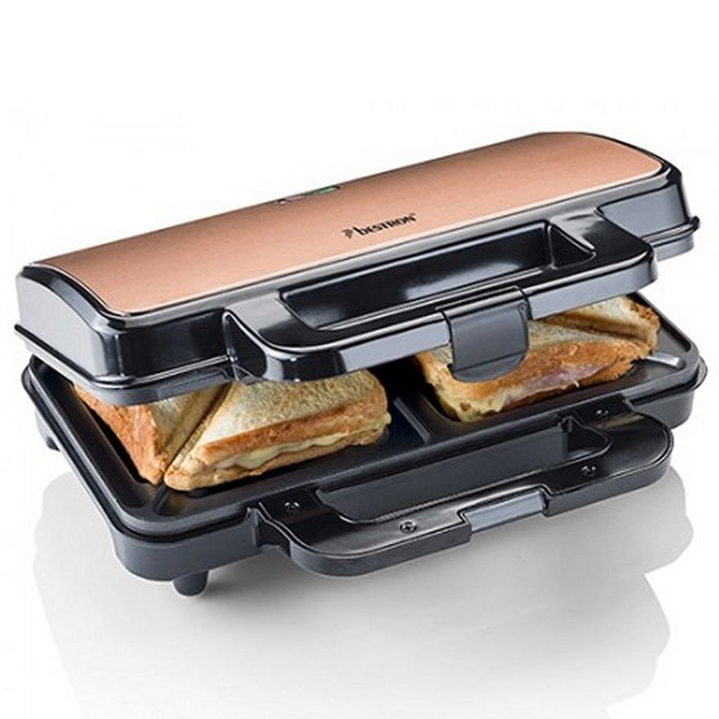 Bestron ASM90XLCO Tosti-IJzer Koper/Zwart