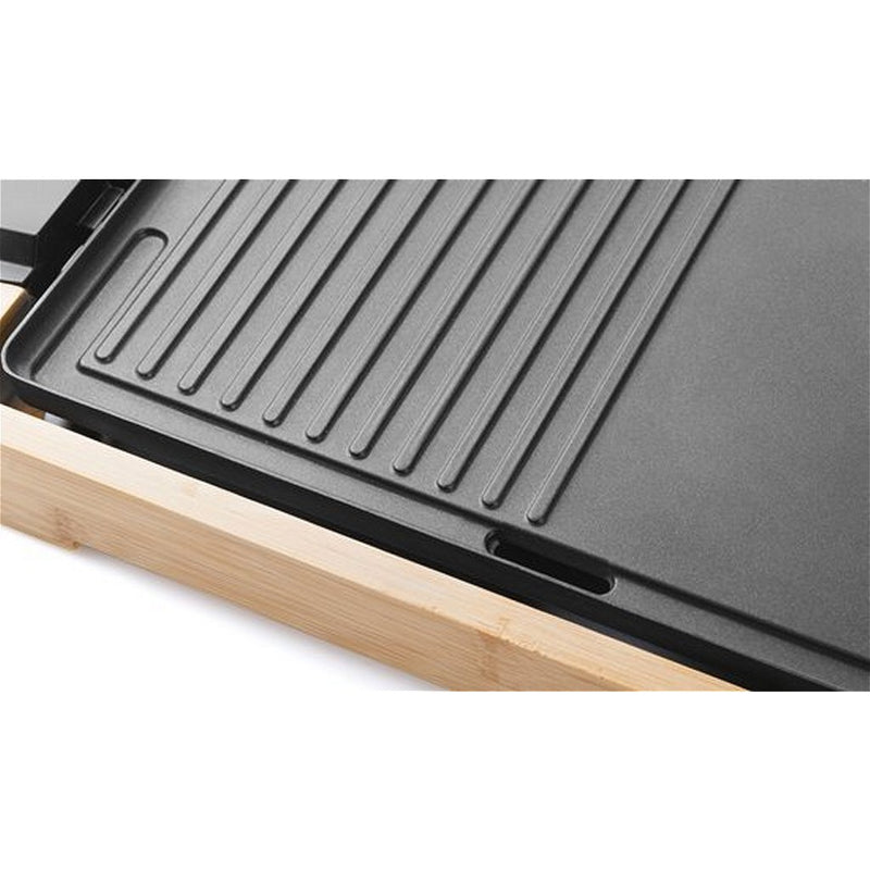 Bestron AG2000BB Teppanyaki Grillplaat Bamboo/Zwart