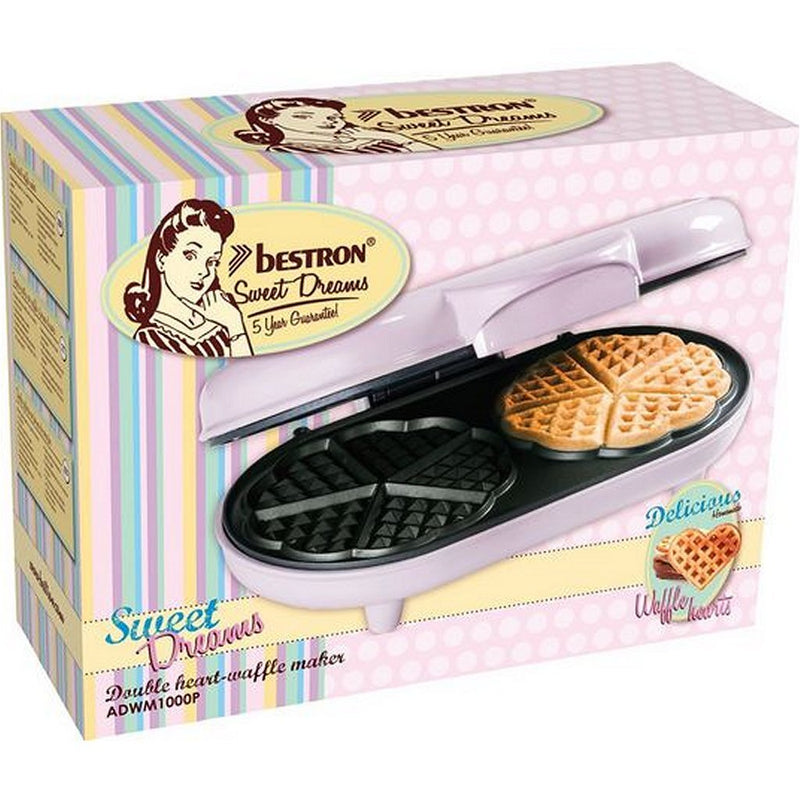 Bestron ADWM1000P Sweet Dreams Wafelijzer Roze