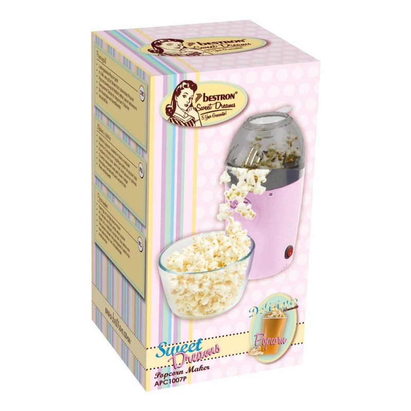 Bestron APC1007P Sweet Dreams Popcornmaker Roze