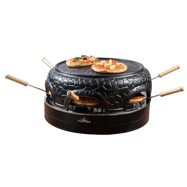 Bestron APD600Z Pizzetteria voor 6 Personen Zwart