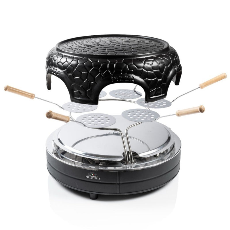 Bestron APD600Z Pizzetteria voor 6 Personen Zwart