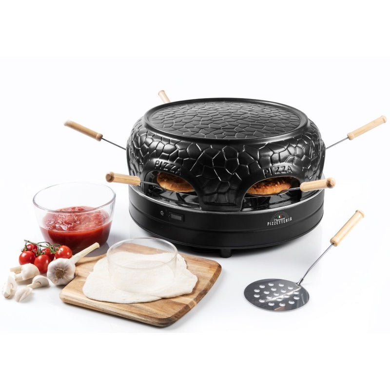 Bestron APD600Z Pizzetteria voor 6 Personen Zwart