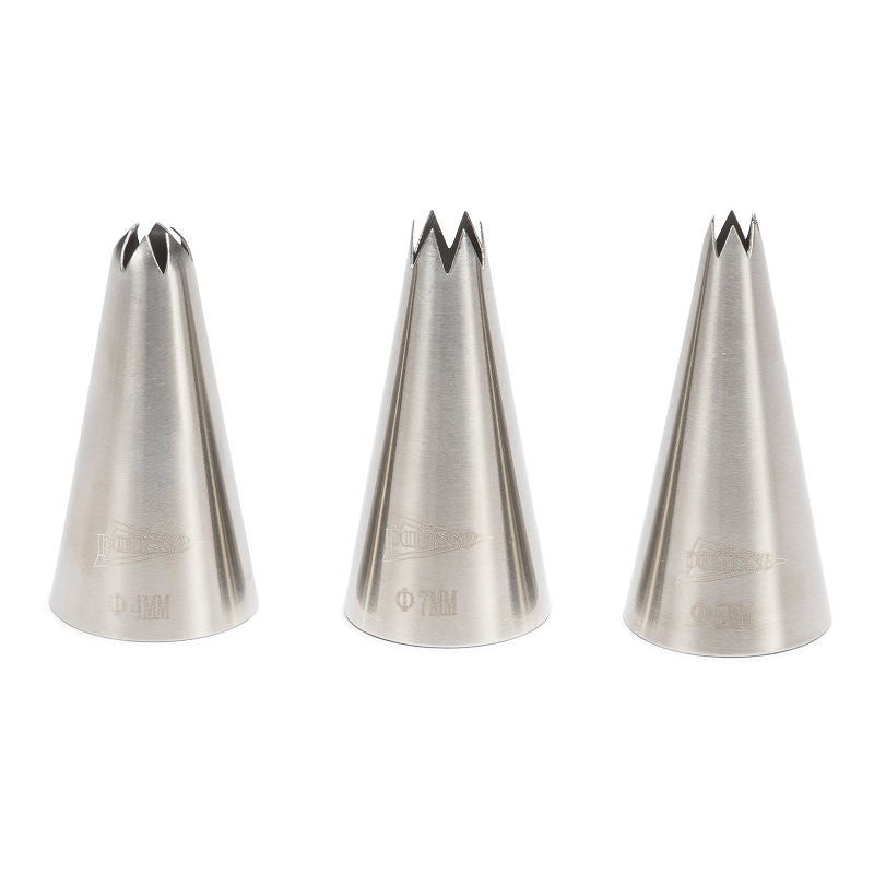 Patisse Spuitmondjes 3 Stuks RVS