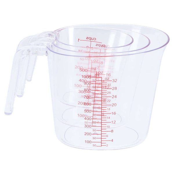 Patisse Stapelbare Maatbekers 250-1000 ml 3 Stuks Transparant