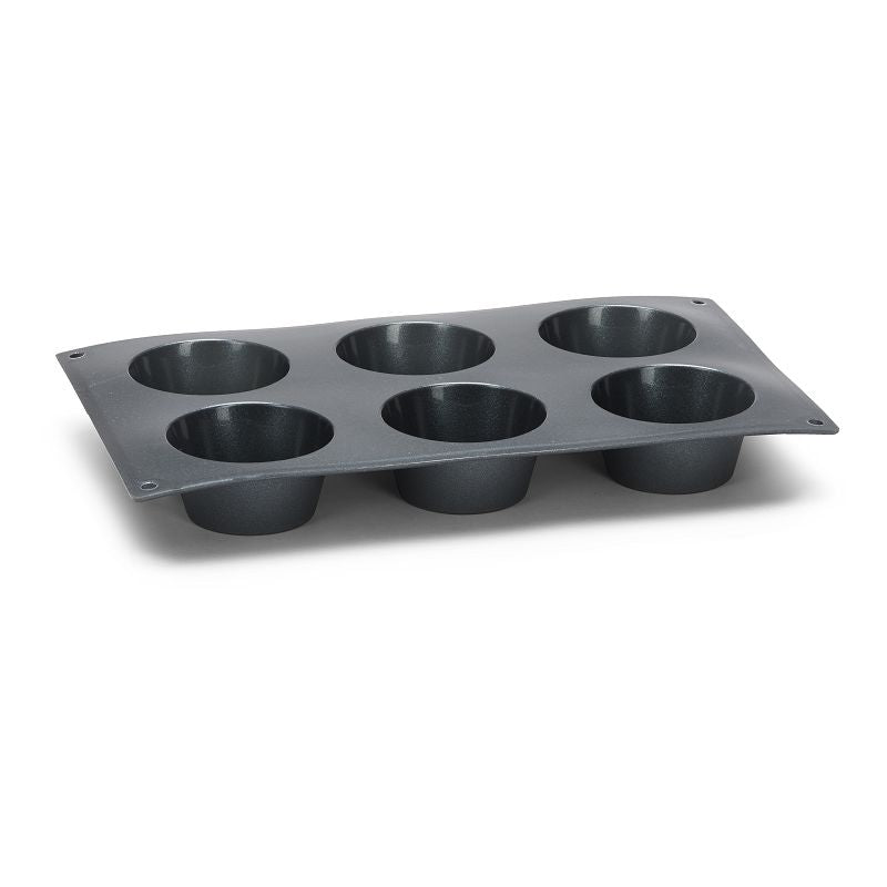Patisse Muffinvorm 6 Vaks 29x17 cm Zwart/Siliconen