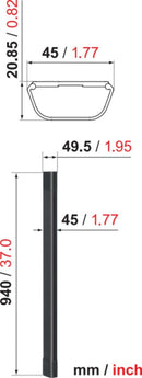 Vogels CABLE 4 Kabelgoot Zwart