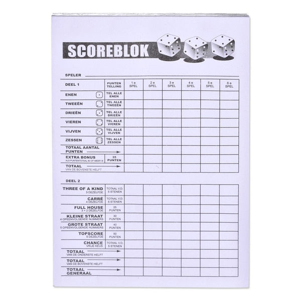 Scoreblok 100 vel