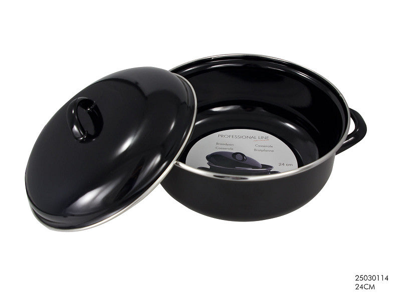 Braadpan 24cm zwart zware kwaliteit