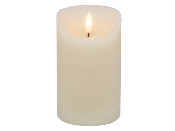 LED Kaars rustiek - 7.50x12.50cm - Ivoor