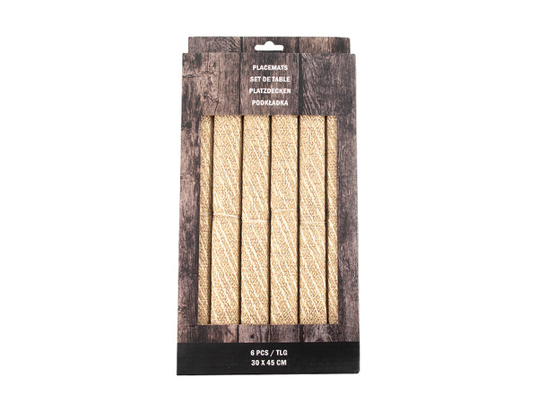 Placemat 30x45cm goud set 6 stuks