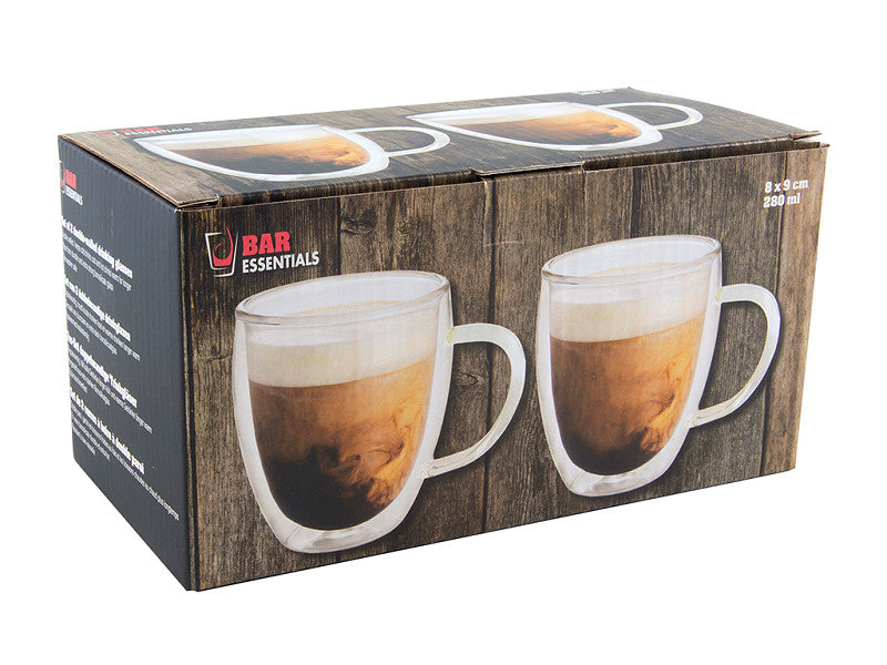 Dubbelwandig Set Van 2 met Handvat 200 Ml