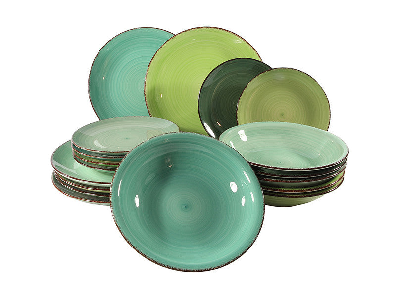Serviesset Green 18-delig