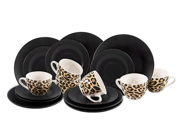 Koffieset Luipaard 18-delig