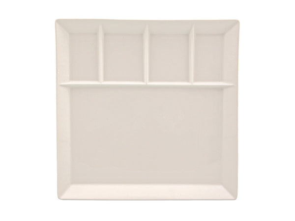 Gourmet/Fonduebord 24,5x24,5cm wit