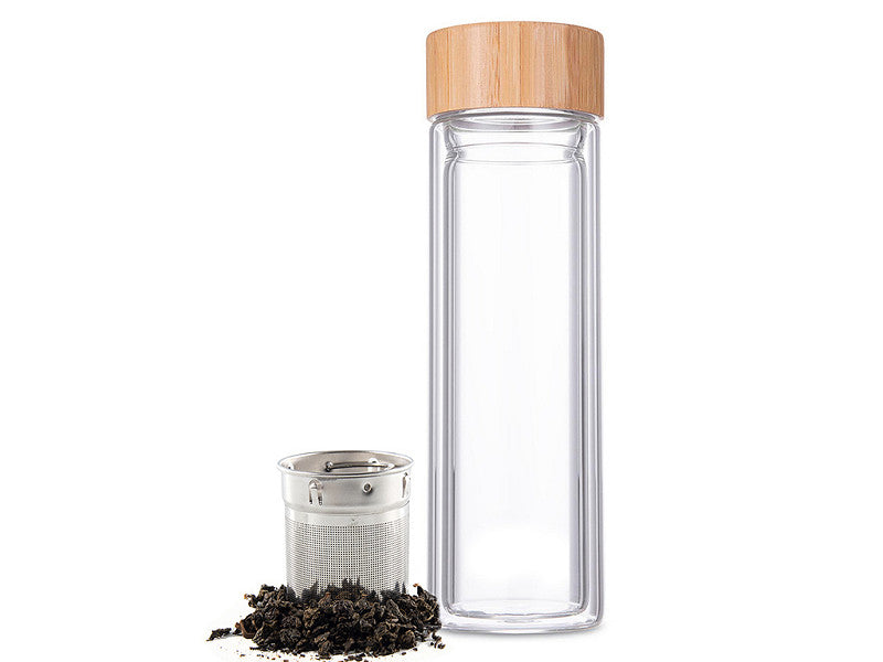 Dubbelwandig glazen fles 400ML