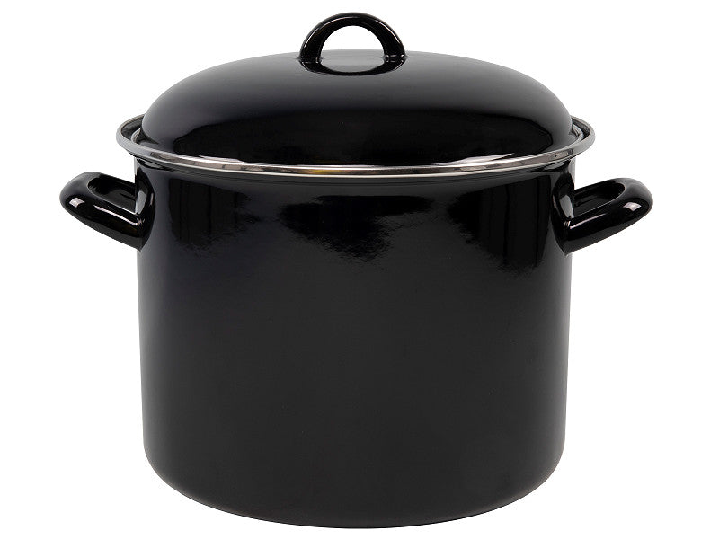Svenska Living Soeppan 8L 24 cm Emaille/Zwart