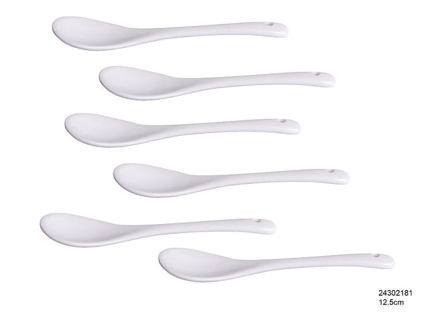 Lepels porselein 12,5cm set 6 stuks