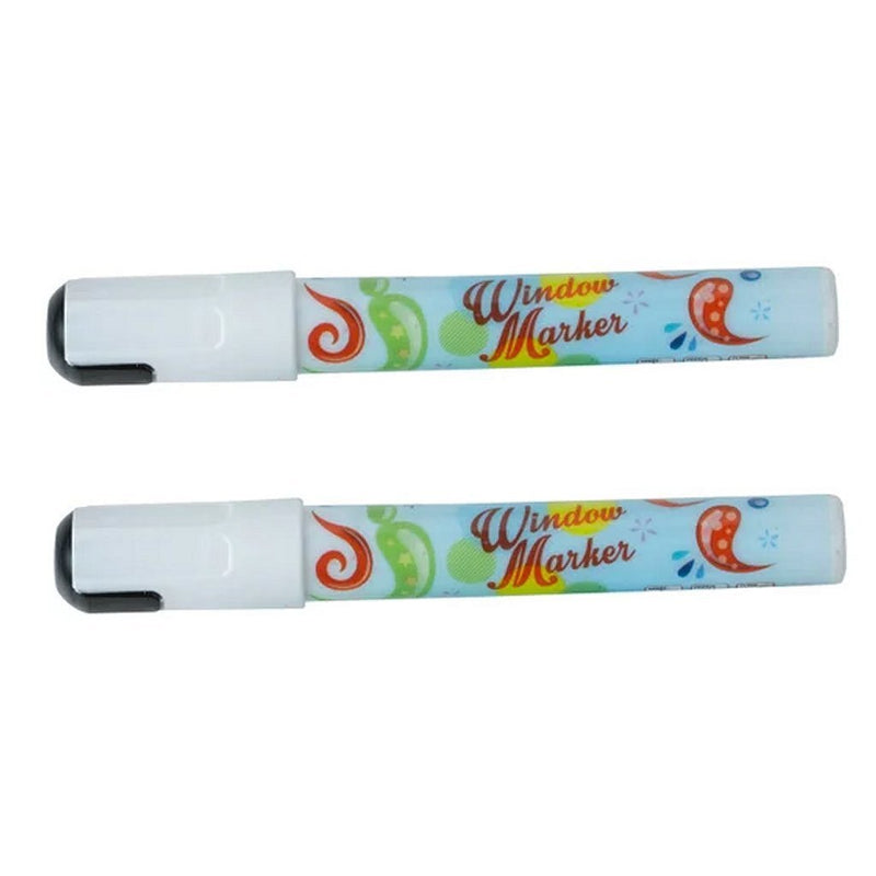 Afwasbare Raam-Markers 2 Stuks Wit