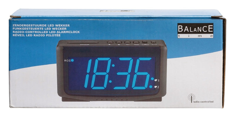 Balance  HE-CLOCK-65 Led-wekker Zendergestuurd
