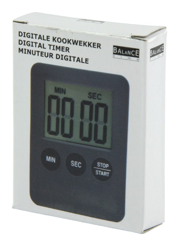 Balance HE-Clock-70 Digitale Kookwekker Grijs/Zwart
