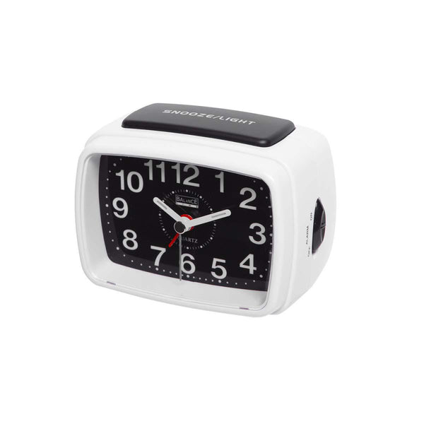 Balance 262176 Quartz Alarm Clock Analogue White/black