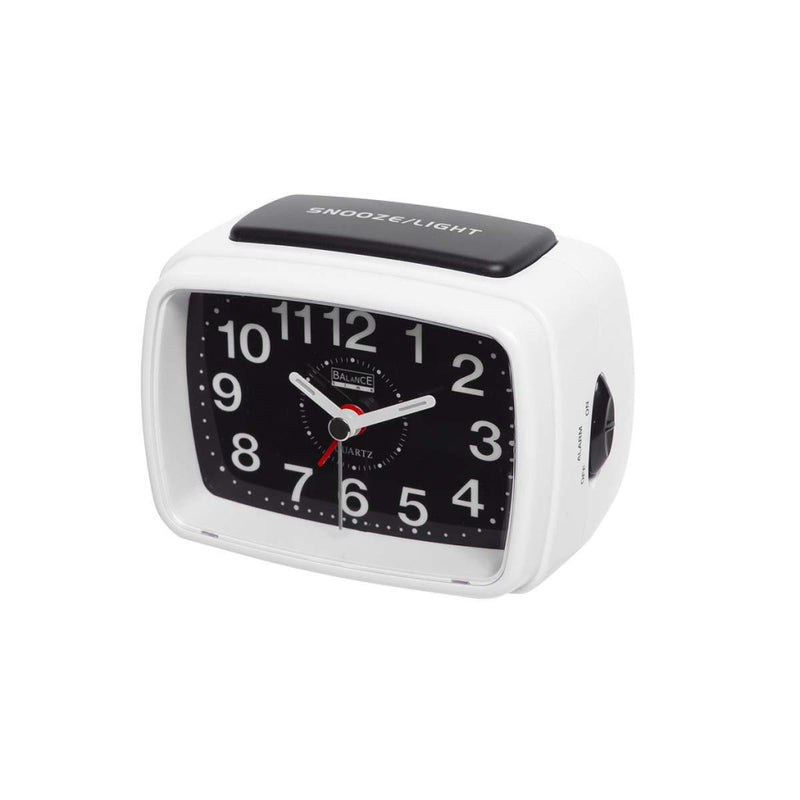 Balance 262176 Quartz Alarm Clock Analogue White/black