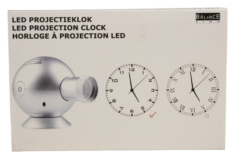 Balance HE-LPK10 Projectie Klok 14 cm Analoog Zilver