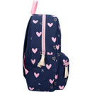 Milky Kiss Rugzak Blauw met Roze Hartjes