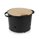 Princess 112240 Hybride Bucket Barbecue + Bamboe Serveerplank Zwart