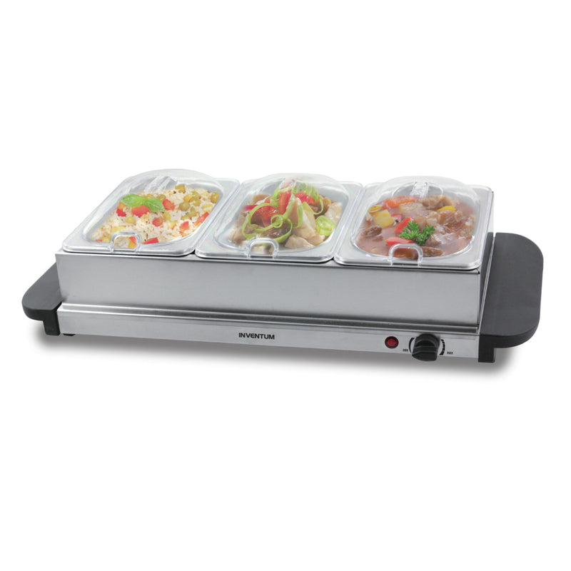 Inventum BW315S Buffetwarmer/Warmhoudplaat Zwart/RVS